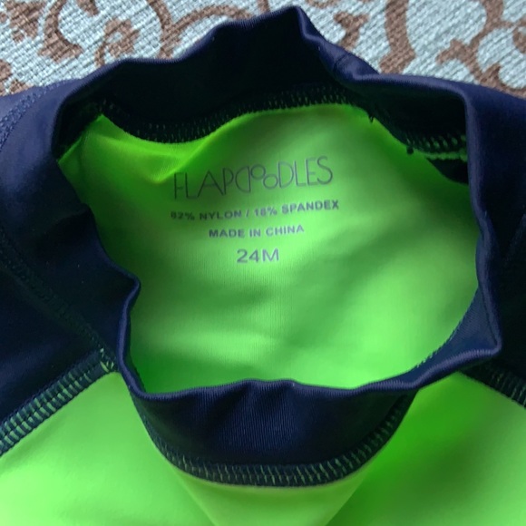 Flapdoodles Rash Guard (UPF 50+) and swim trunks - Picture 2 of 6